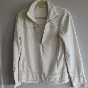 Koppen White Half Zip Fleece Pullover